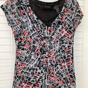 SM Axcess black, grey, & red top